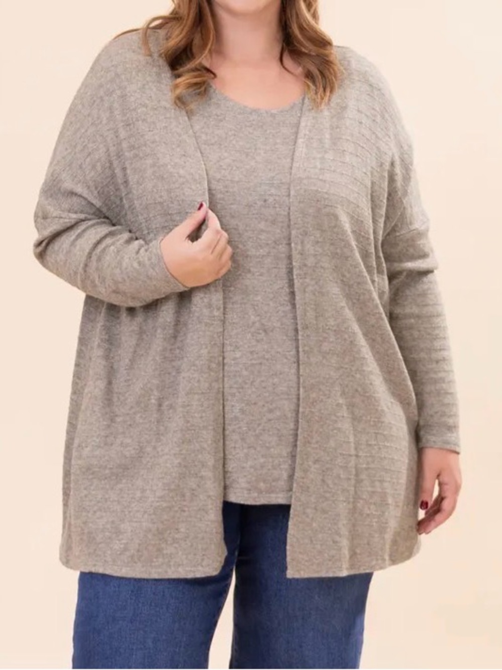 Dear Scarlett Cardigan & Tank Classic Set 
- Mocha